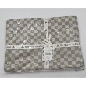 MacKenzie-Childs Flax Check Cotton Placemats – Set of 4 – NEW